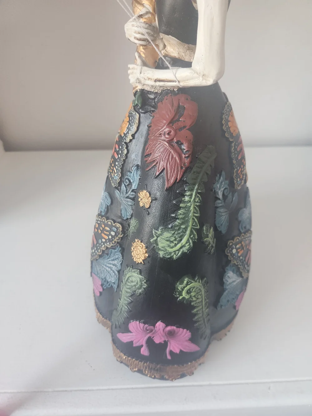 Day of the Dead Black Butterfly Dress Figurine - Decorative Women’s Accessory
